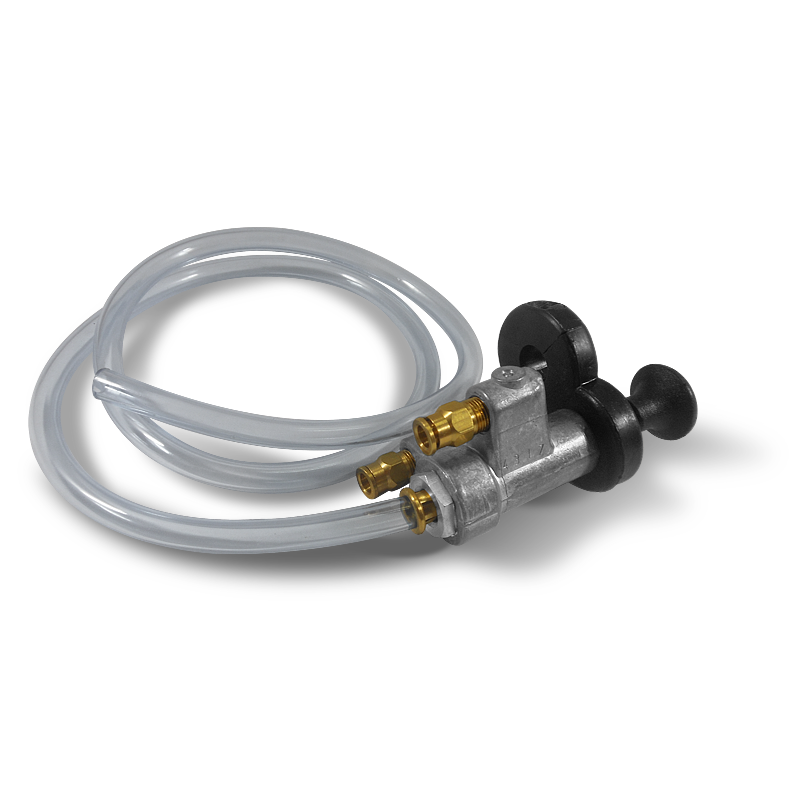 VALVULA DUAL C/SOPORTE Y MANGUERA